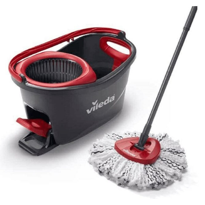 Mop with Bucket Vileda 167751 Negru Roșu Microfibră Plastic
