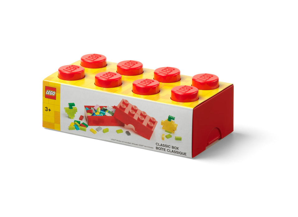 Cutie de depozitare LEGO Classic Box, cărămidă 2x4, roșie, 20 x 10 x 7,3 cm, 3+ ani