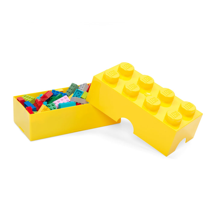 Cutie de depozitare LEGO Classic Box, model cărămidă 2x4, galbenă, 20 × 10 × 7,3 cm