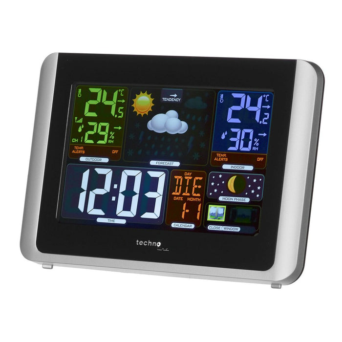 Stație Meteorologică Multifuncțională Techno Line WS6442 Negru Argintiu Da