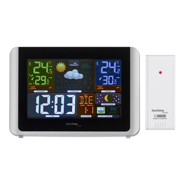 Stație Meteorologică Multifuncțională Techno Line WS6442 Negru Argintiu Da