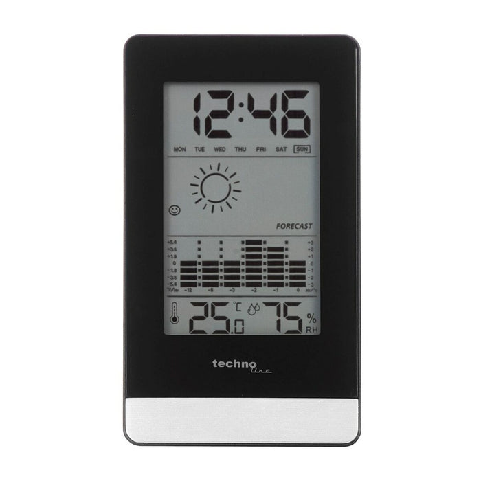 Stație Meteorologică Multifuncțională Techno Line WS9125 Negru Negru/Argintiu Argintiu