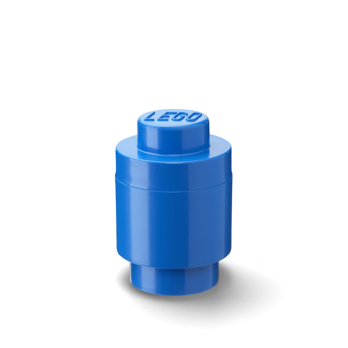 Cutie de depozitare LEGO, cărămidă rotundă 1x1, albastră