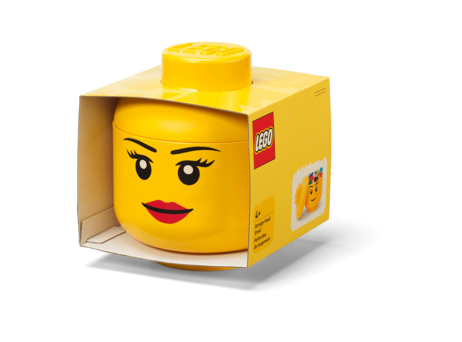 Cutie de depozitare LEGO, cap de minifigurină – față, 16 × 18,5 cm, 4+ ani