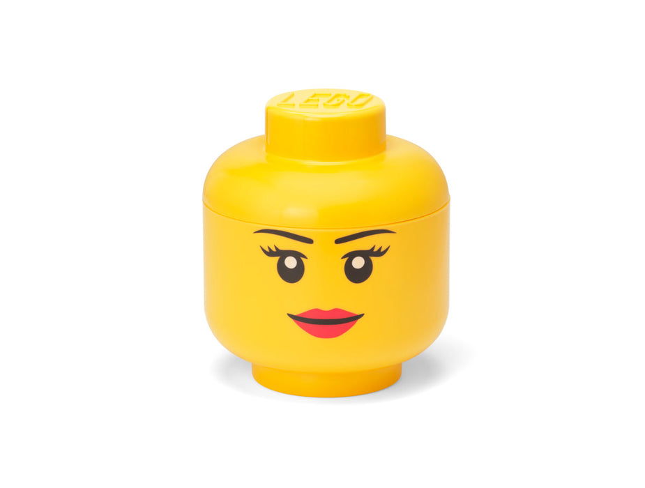 Cutie de depozitare LEGO, cap de minifigurină – față, 16 × 18,5 cm, 4+ ani