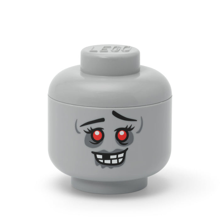 Cutie de depozitare LEGO, cap de minifigurină Zombie, 10,2 × 11,5 cm, 4+ ani