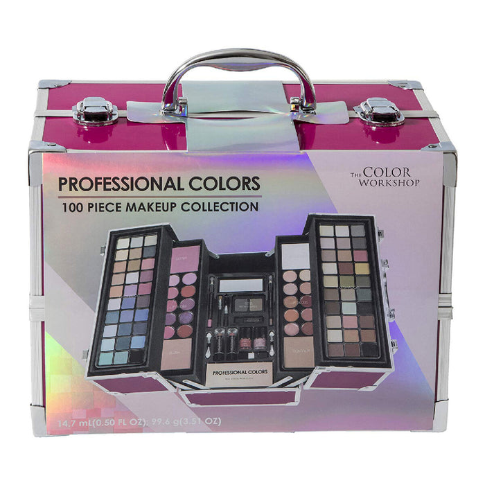 Set de Machiaj Servietă Roz Profesionist (100 pcs)