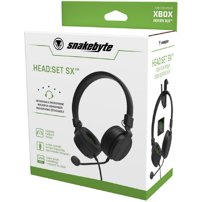Căști cu Microfon Snakebyte HEAD:SET SX (SERIES X|S) Negru