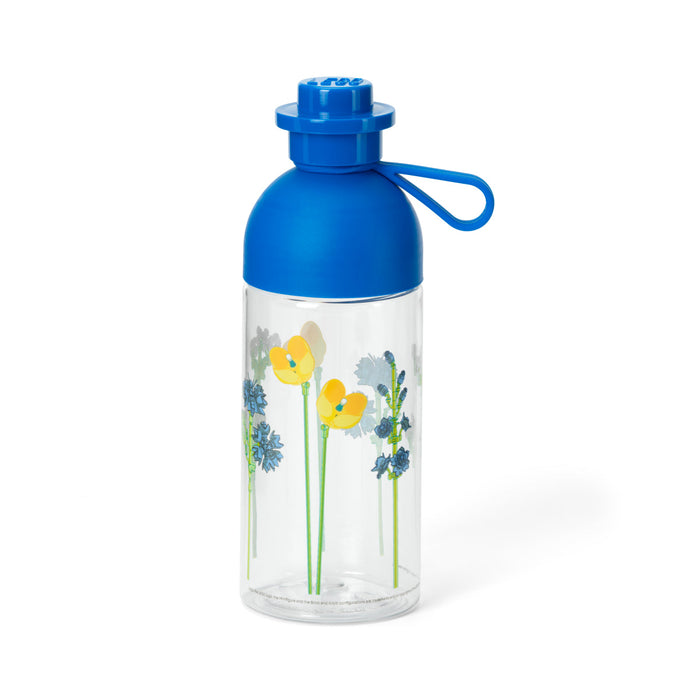 Sticlă LEGO, Flori de câmp, 0,5 l, capac albastru