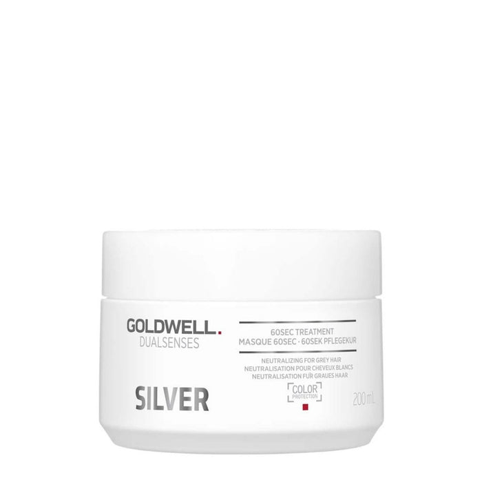 Mască de păr Goldwell Dualsenses Silver 60 Sec, pentru păr gri, protecție a culorii, 200 ml