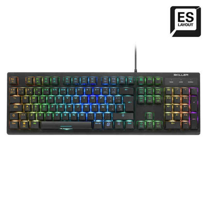 Tastatură Gaming Sharkoon 4044951030873 Negru Qwerty Spaniolă