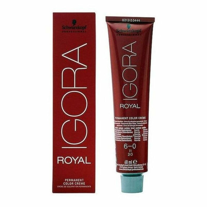 Vopsea Permanentă Schwarzkopf Igora Royal Nº 6-0 Nº 9.0-rubio muy claro Nº 8.0-rubio claro 60 ml