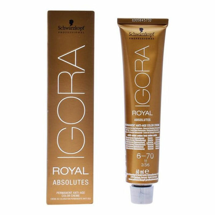 Colorație Gel Anti-aging Igora Absolutes N6-70 Schwarzkopf (60 ml)