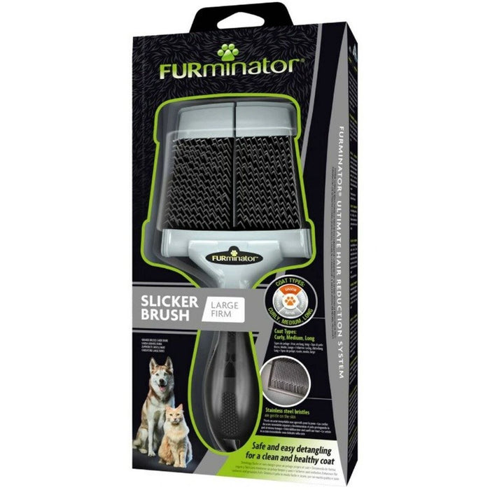Perie Pentru Câini Furminator Firm Mare Negru Multicolor