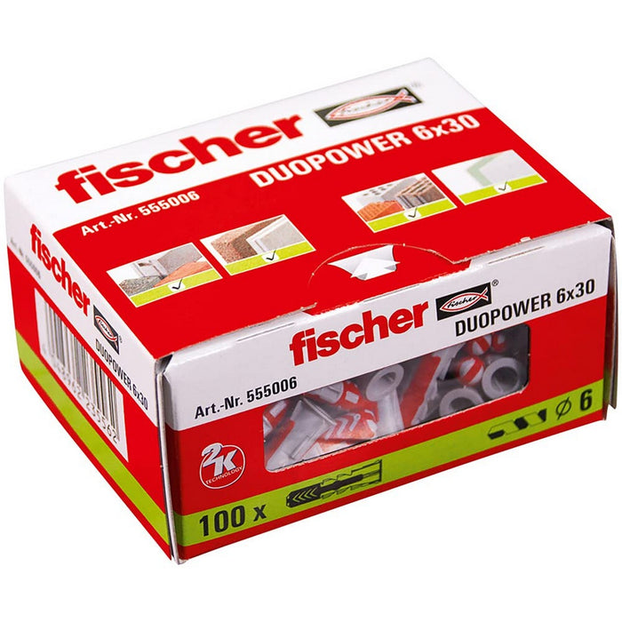 Crampoane Fischer Duopower 555006 100 Piese Ø 6 x 30 mm