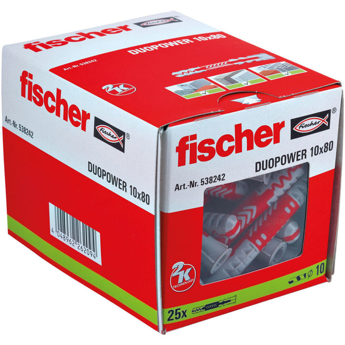 Crampoane Fischer DUOPOWER 538242 Ø  10x80 mm (25 Unități)