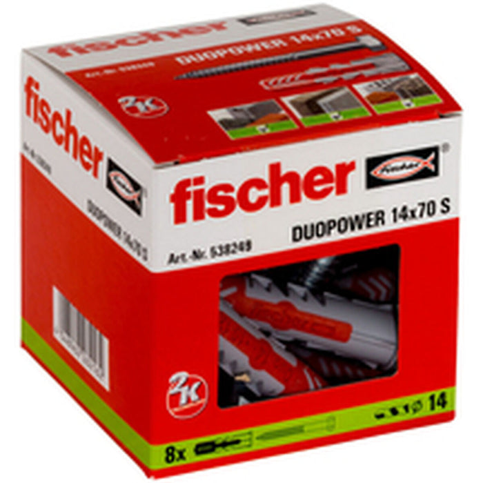 Dibluri și șuruburi Fischer DUOPOWER 538249 Ø  14x70 mm (8 Unități)