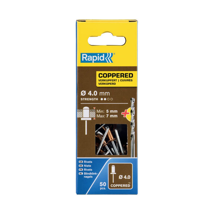 Nituri Rapid 5001462 Ax Ø 4 x 10 mm Cupru Aluminiu (50 Unități)