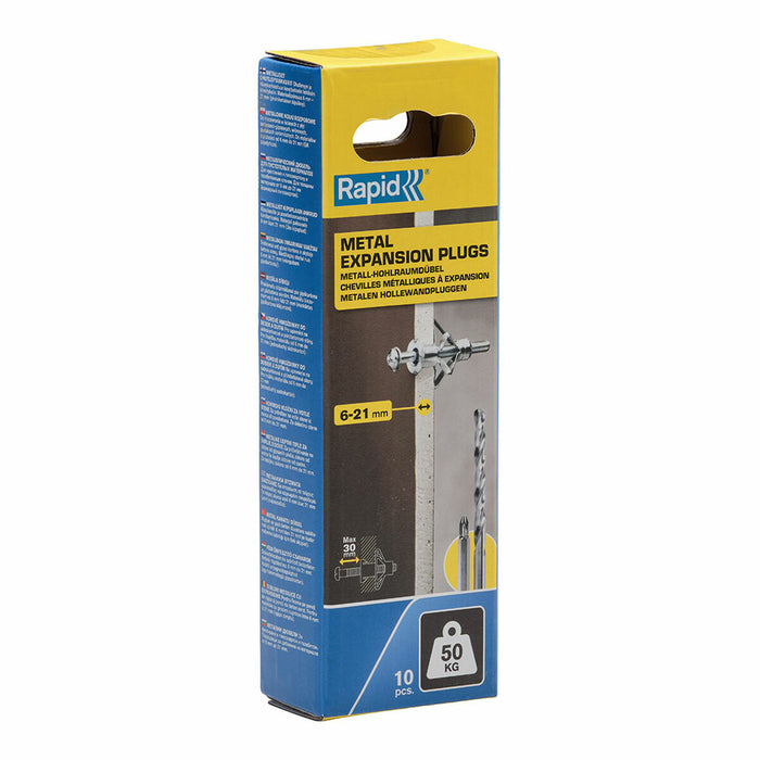 Dibluri și șuruburi Rapid 5001553 13 x 52 mm M6 x 63 mm Metal Expansiune 10 Unități