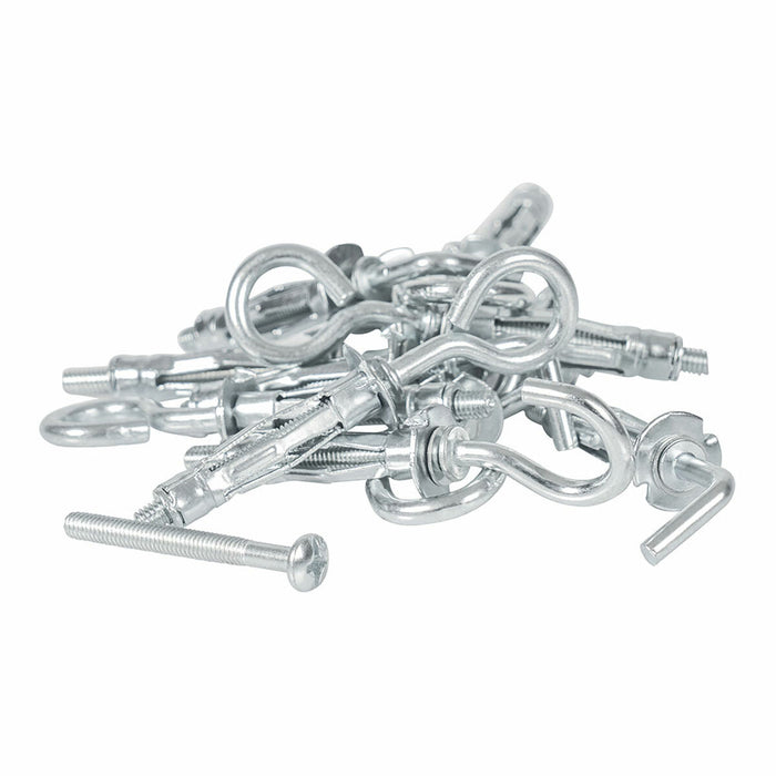 Set de cârlige, șuruburi cu ochi și umerașe Rapid Ø 8 x 32 mm Metal Expansiune 12 Unități