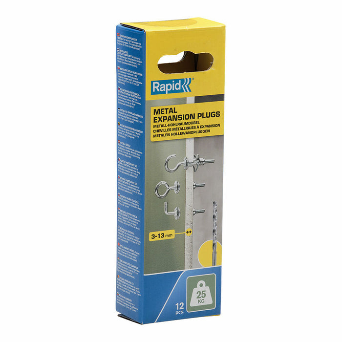 Set de cârlige, șuruburi cu ochi și umerașe Rapid Ø 8 x 32 mm Metal Expansiune 12 Unități