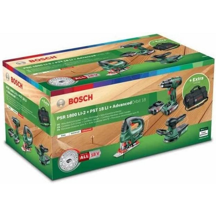 Set burghiu și accesorii BOSCH PSR 1800 LI 18 V