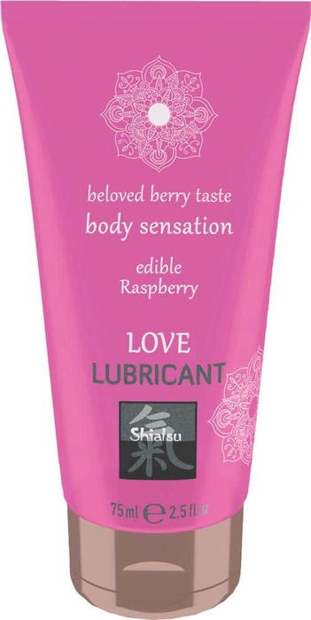 Lubrifiant pe bază de apă, Shiatsu Love Lubricant, aromă de zmeură, 75 ml