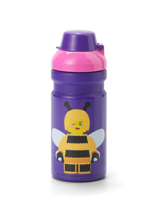 Sticlă pentru băuturi LEGO, Albinuță (Bee), mov și roz