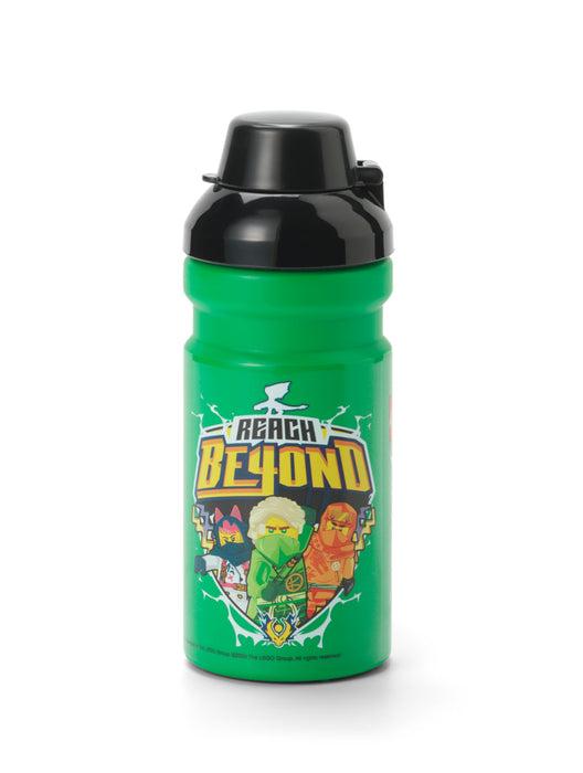 Sticlă pentru băuturi LEGO NINJAGO Reach Beyond, verde, capac negru