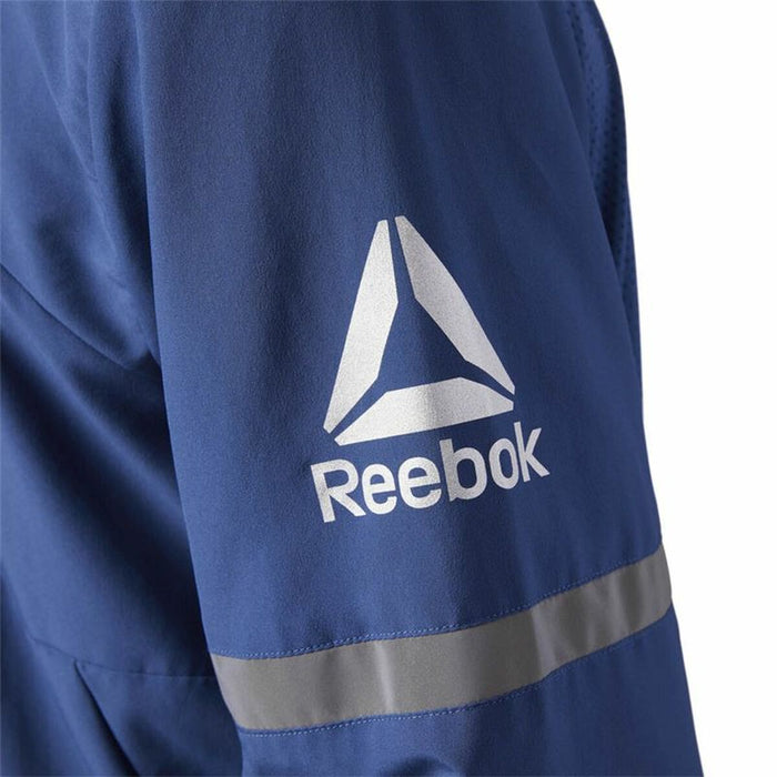 Jachetă Sport de Bărbați Reebok Run Woven Albastru închis