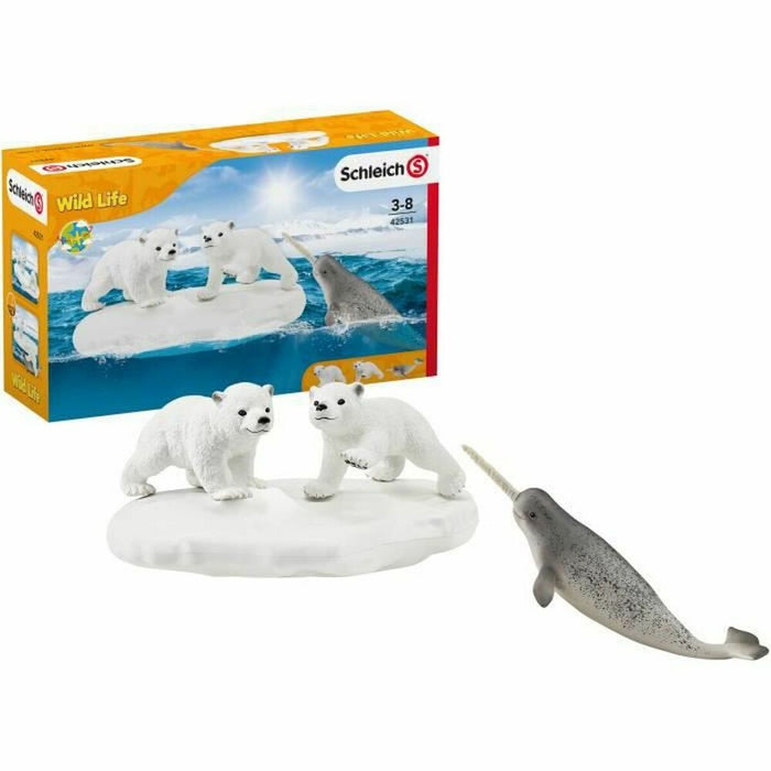 Set de Animale Sălbatice Schleich Polar Bear Slide + 3 ani