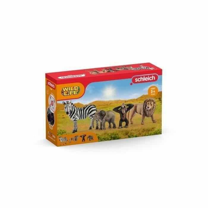 Figurine de animale Schleich 42387 Wild Life: Safari 4 Piese Plastic