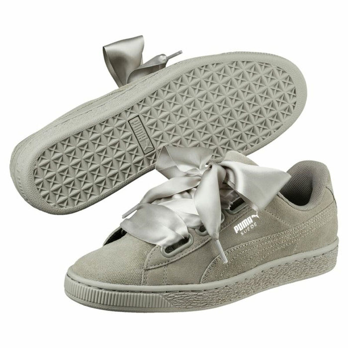 Pantofi sport pentru femei Puma Suede Heart Pebble Gri