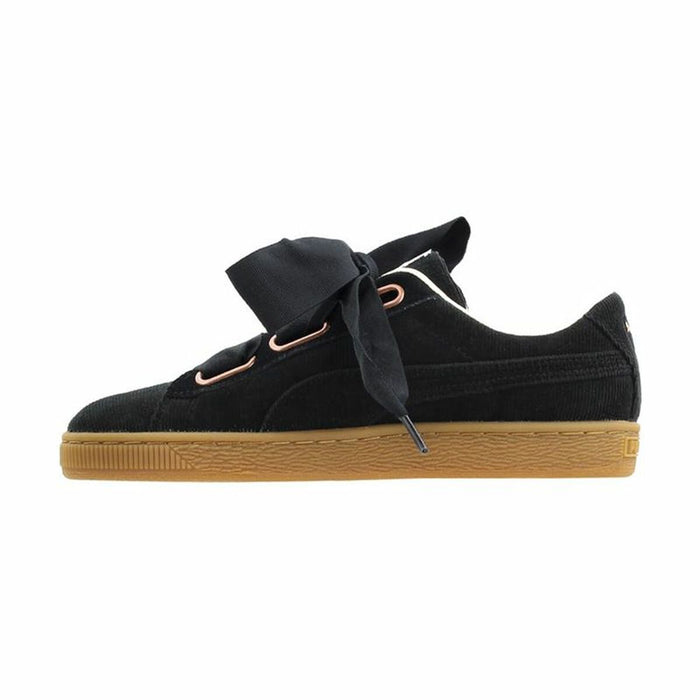 Pantofi sport pentru femei Puma  Basket Heart Corduroy Negru