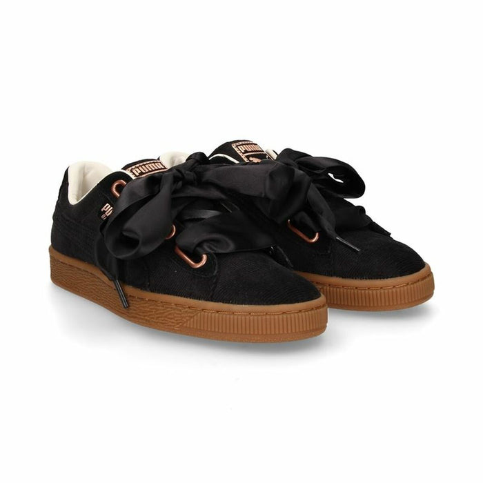 Pantofi sport pentru femei Puma  Basket Heart Corduroy Negru