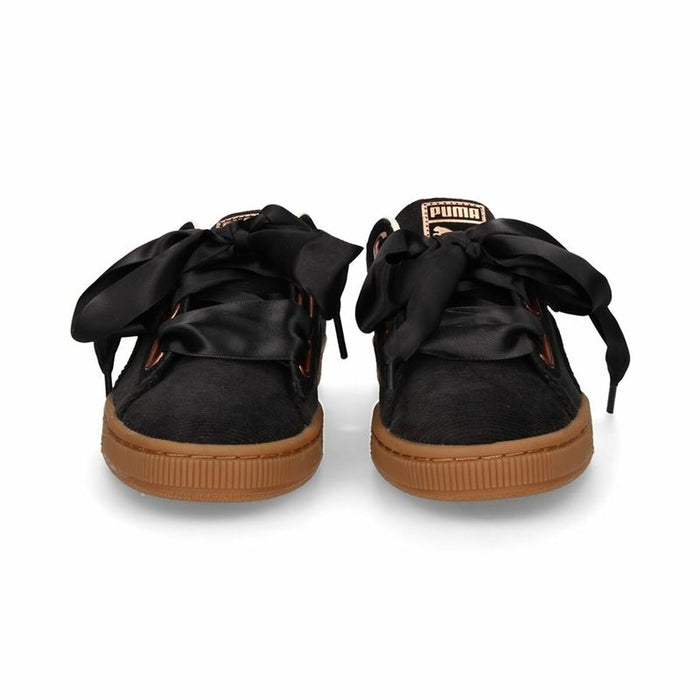 Pantofi sport pentru femei Puma  Basket Heart Corduroy Negru