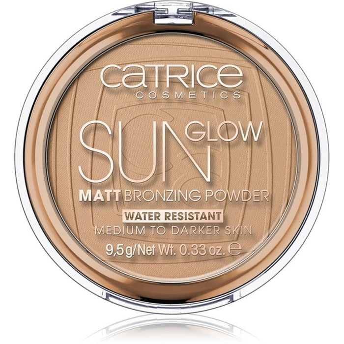 Pudră bronzantă compactă Catrice Sun Glow, mată, rezistentă la apă, nuanța 035 Universal Bronze, 9,5 g