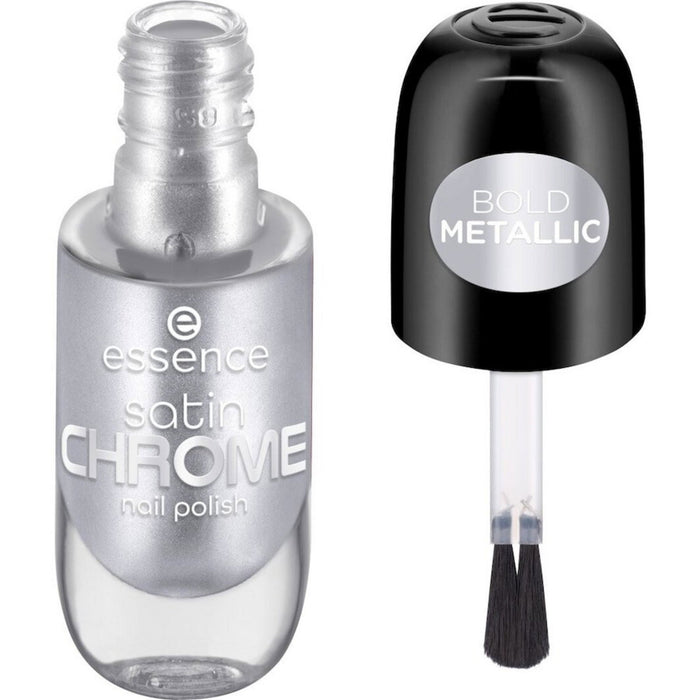 Lac de unghii Essence Satin Chrome, efect satinat metalizat, nuanța 04 SteelGPT, 8 ml