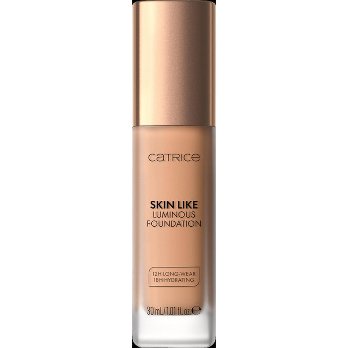 Fond de ten lichid Catrice Skin Like Luminous Foundation, rezistent la apă, hidratant, nuanța 032W, 30 ml