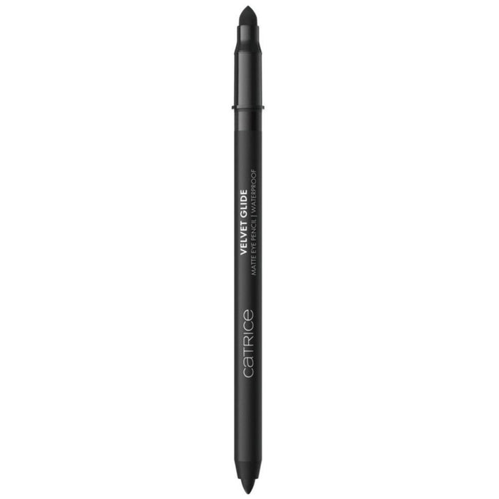 Creion eyeliner gel Catrice Velvet Glide, rezistent la apă, cu două capete, nuanța 010 Black Stone, 1,4 g