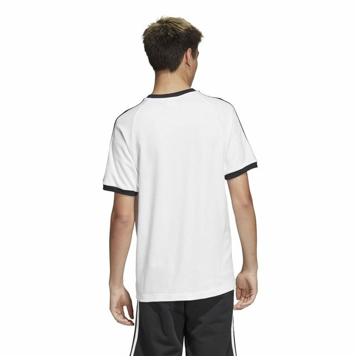 Tricou cu Mânecă Scurtă Bărbați Adidas 3 Stripes Alb
