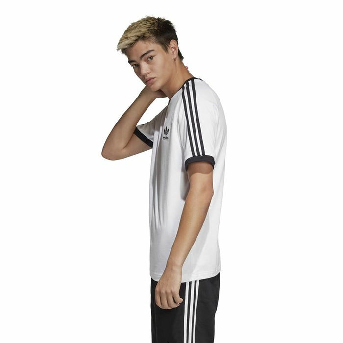 Tricou cu Mânecă Scurtă Bărbați Adidas 3 Stripes Alb