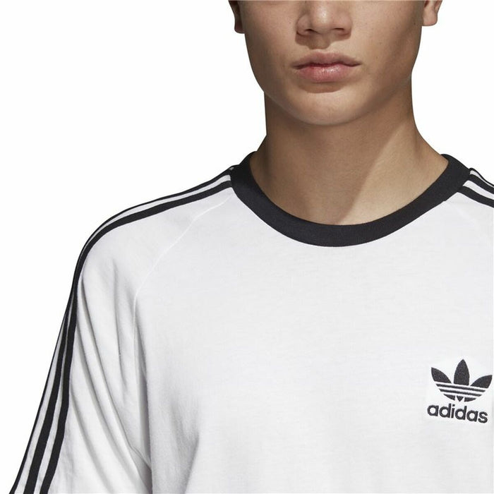 Tricou cu Mânecă Scurtă Bărbați Adidas 3 Stripes Alb