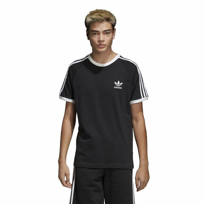 Tricou cu Mânecă Scurtă Bărbați Adidas 3 stripes Negru