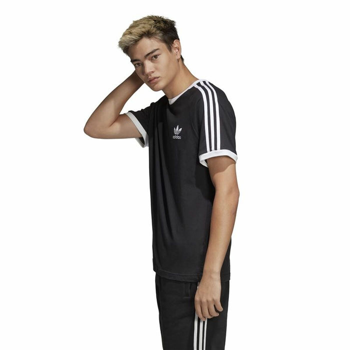 Tricou cu Mânecă Scurtă Bărbați Adidas 3 stripes Negru