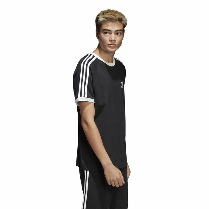 Tricou cu Mânecă Scurtă Bărbați Adidas 3 stripes Negru