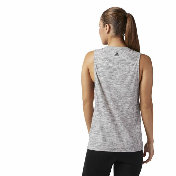 Tricou cu Bretele Damă Reebok Marble Muscle Gri deschis