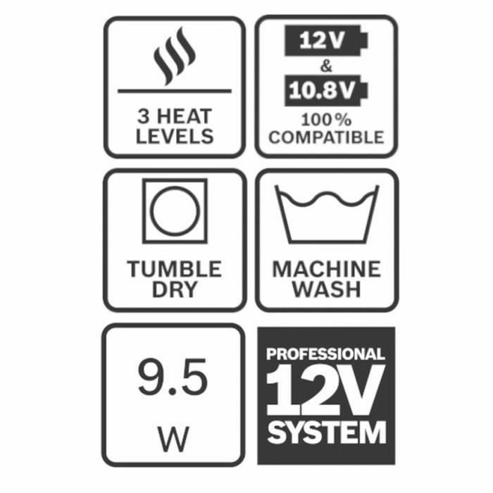 Hanorac cu Glugă Bărbați BOSCH GHH 12 2XL