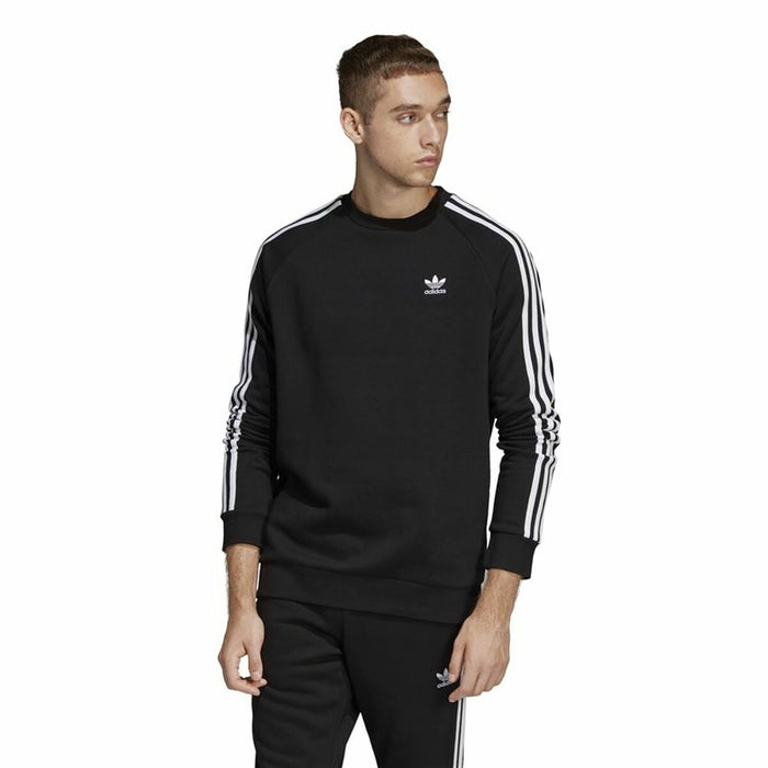 Hanorac fără Glugă Bărbați Adidas 3 stripes Negru