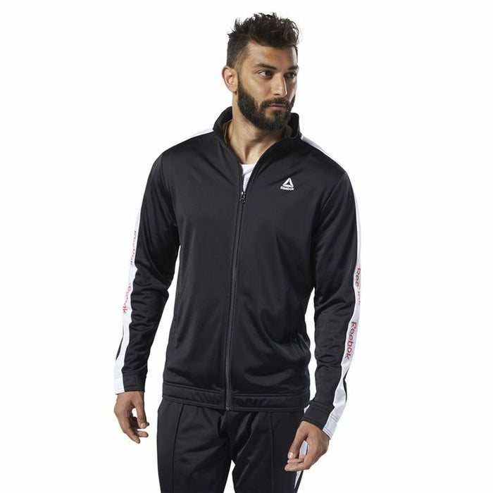 Jachetă Sport de Bărbați Reebok Essentials Linear Logo Negru